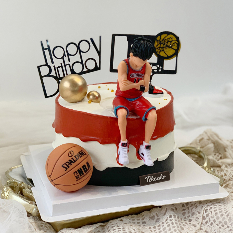 灌篮高手主题鲜奶蛋糕 网上预订生日蛋糕多大尺寸好