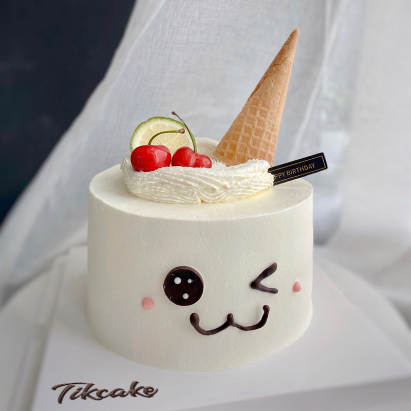 可爱甜筒奶油蛋糕 哈尔滨网上订蛋糕的店有哪些