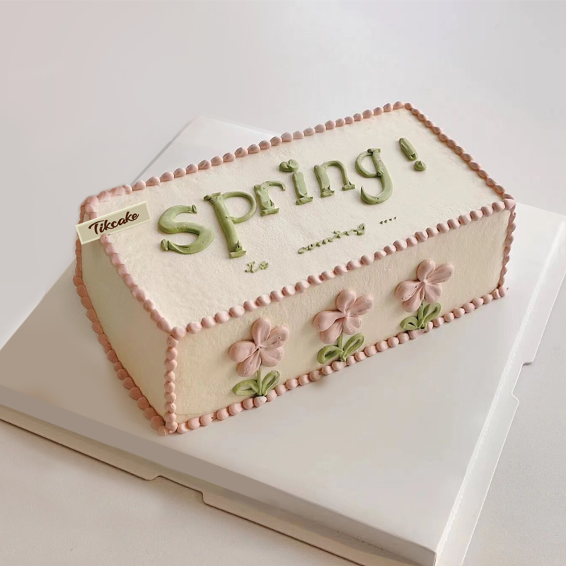 春日花朵主题方形鲜奶蛋糕（城市专属款）