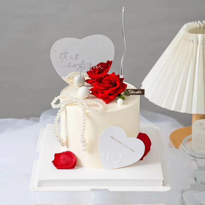 *爱的人-红玫瑰主题鲜奶蛋糕