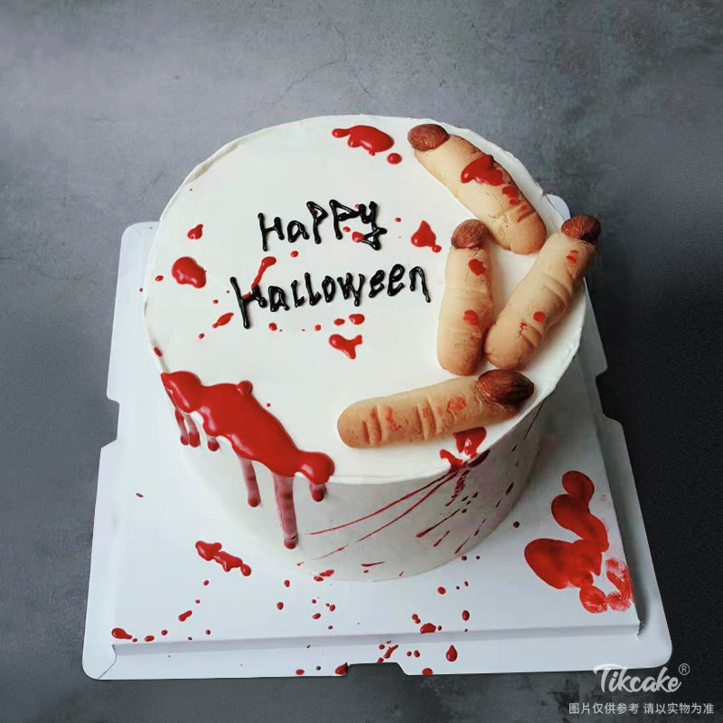 女巫手指万圣节主题鲜奶蛋糕