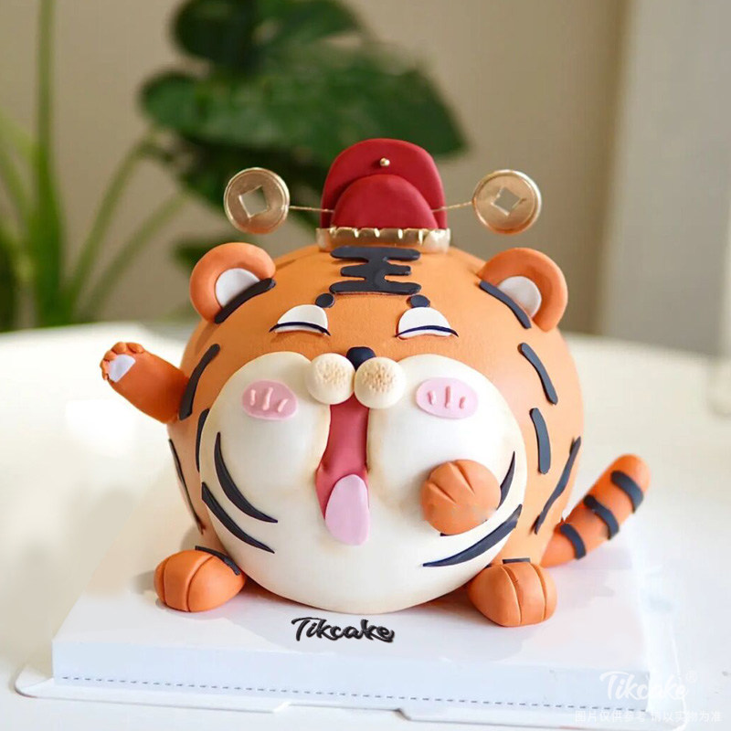 翻糖小老虎十二生肖主题蛋糕