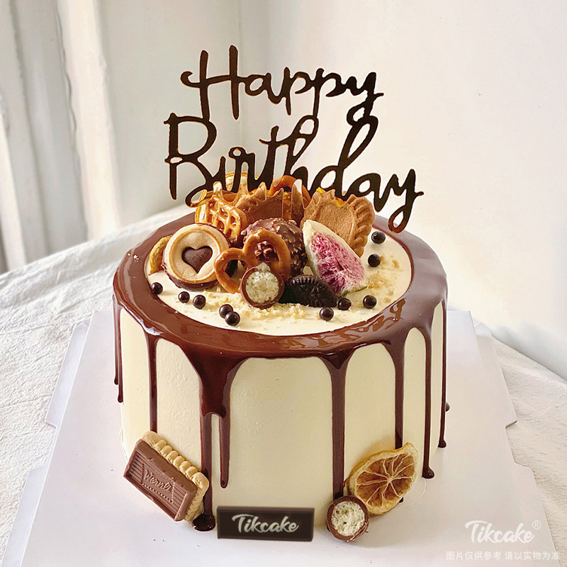 小清新巧克力淋面蛋糕