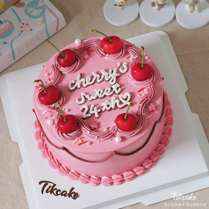 复古风小樱桃蛋糕