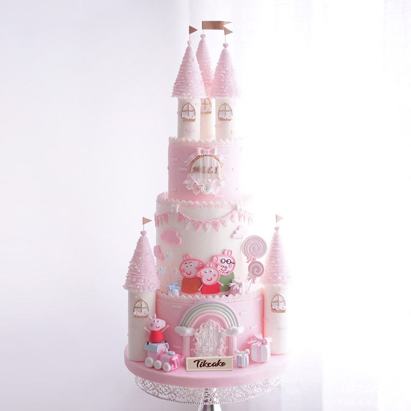 小猪佩奇儿童翻糖蛋糕