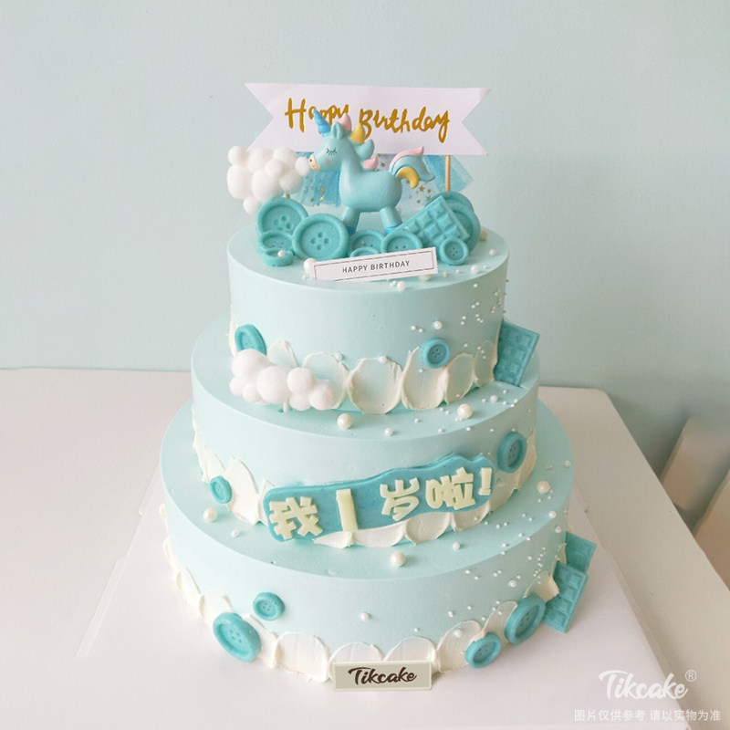 独角兽主题宝宝周岁蛋糕