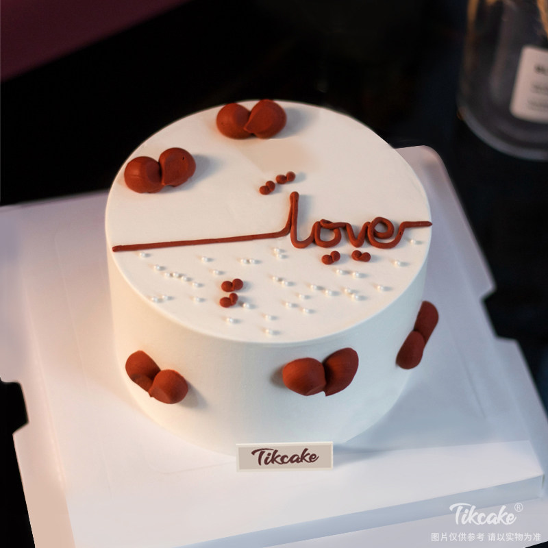 心心相印手绘蛋糕