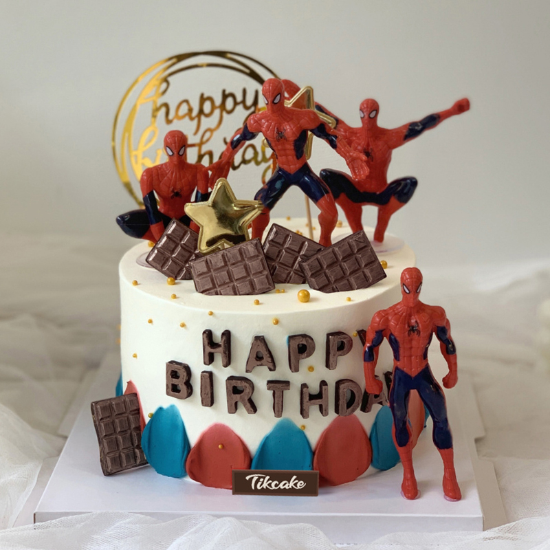 蜘蛛侠主题奶油蛋糕