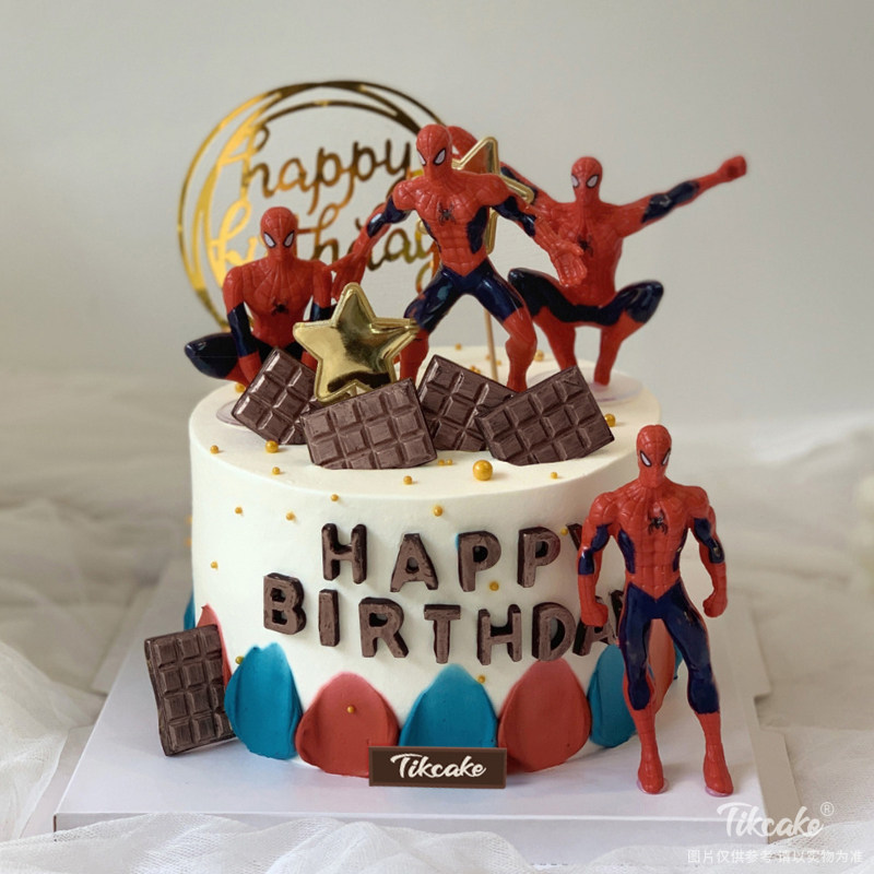 蜘蛛侠主题奶油蛋糕
