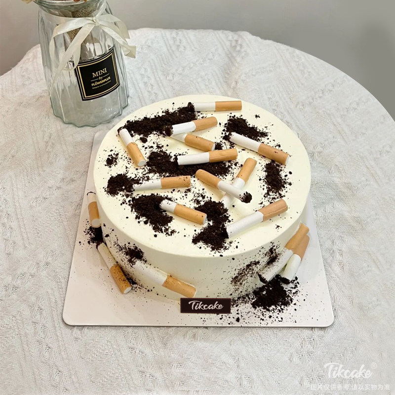 烟头烟灰主题翻糖搞怪蛋糕
