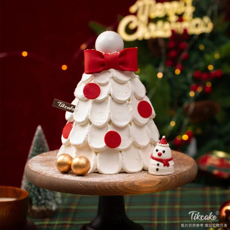 圣诞树翻糖蛋糕