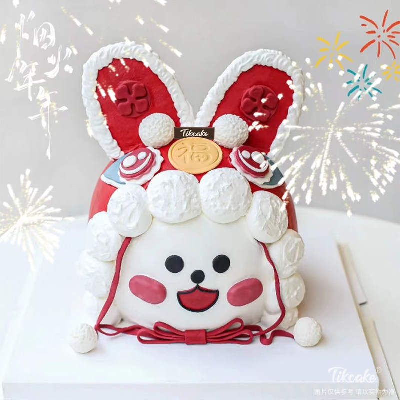 红兔送福-翻糖蛋糕