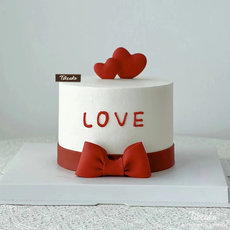 天作之合-翻糖蝴蝶结蛋糕