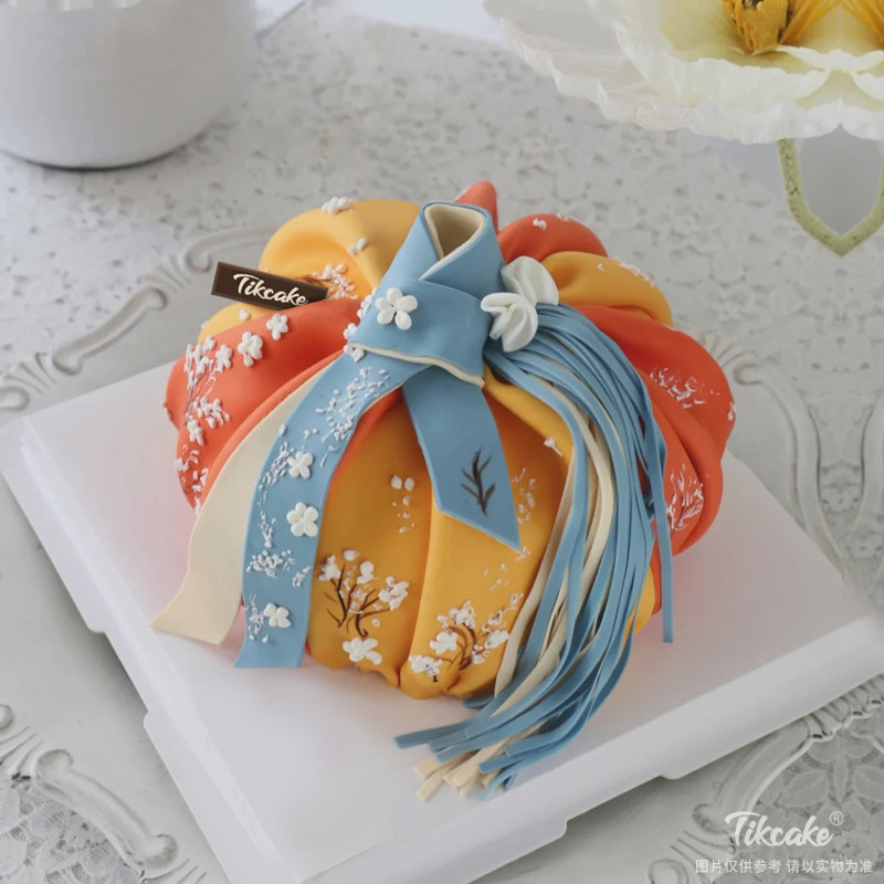 中国风福袋主题企业蛋糕