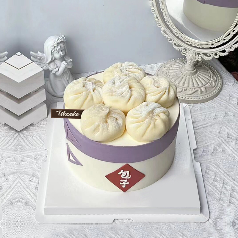 紫色款包子主题创意鲜奶蛋糕（城市专属款）