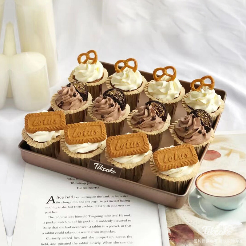 简约大气饼干主题纸杯蛋糕（共12个）