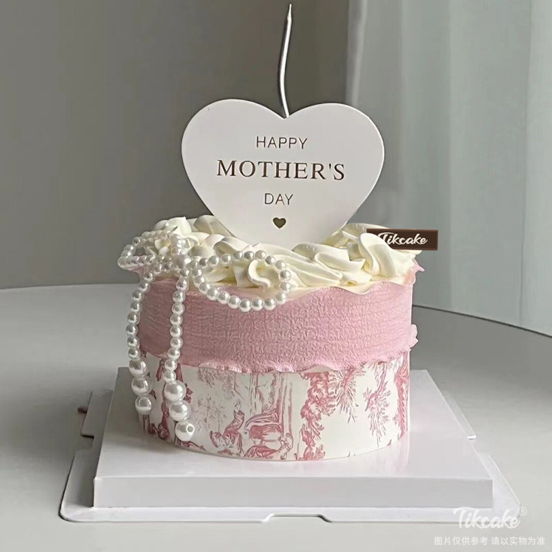 粉色系母亲节主题鲜奶蛋糕（城市款）