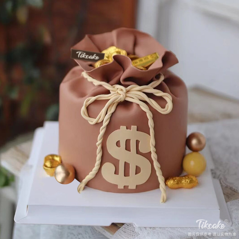 送男神福袋翻糖蛋糕