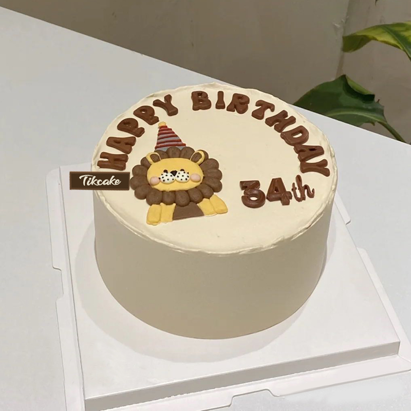 狮子座主题手绘鲜奶蛋糕（7.23-8.22）