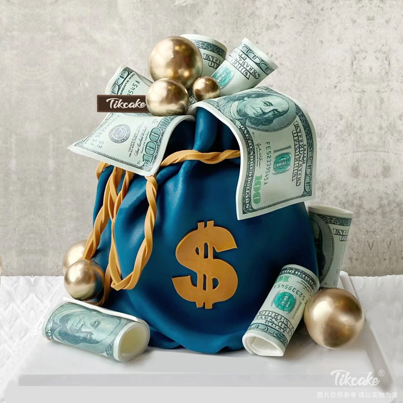 送男士福袋主题翻糖鲜奶蛋糕