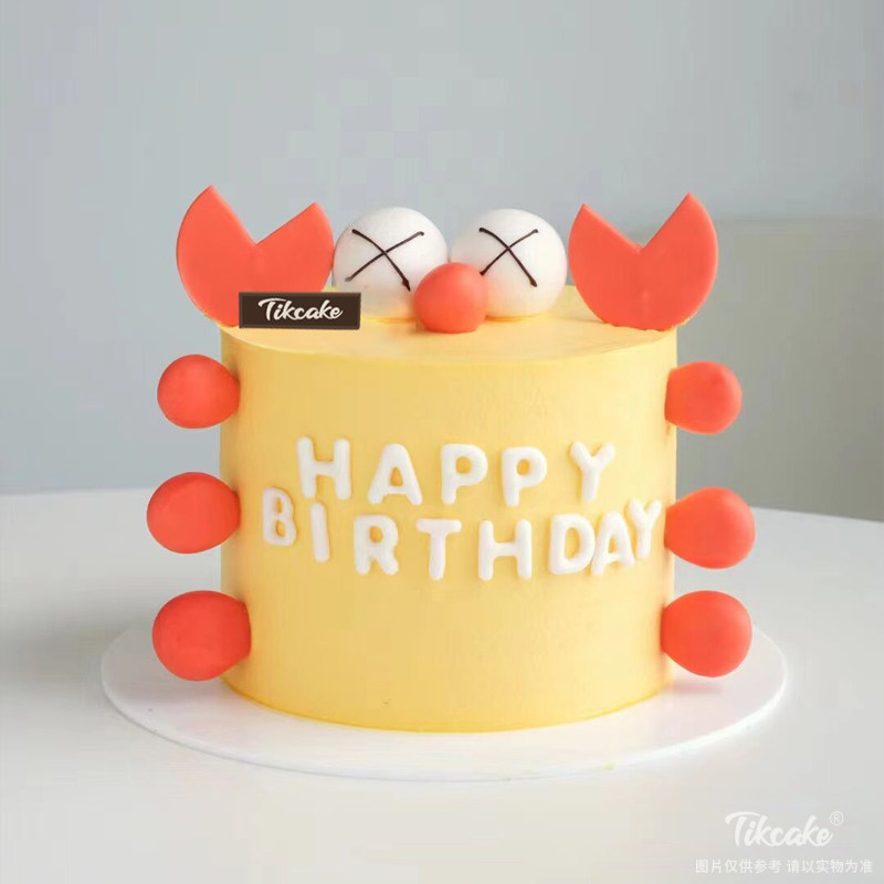 巨蟹座主题时尚翻糖鲜奶蛋糕（6.22-7.22）