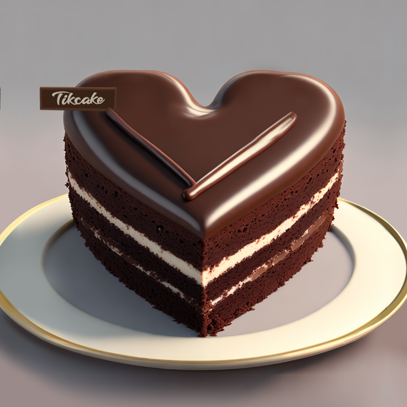 原创巧克力心形蛋糕