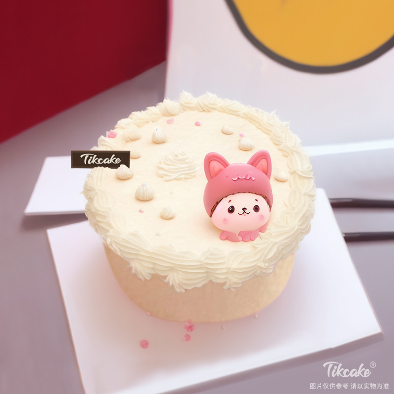 原创可爱翻糖生日蛋糕