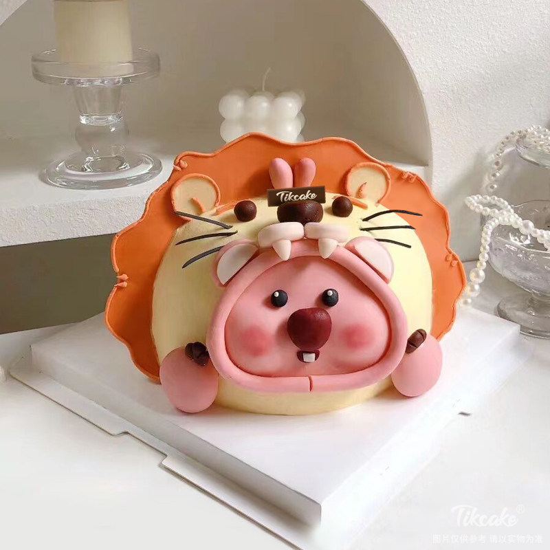 小狮子loopy主题翻糖鲜奶蛋糕