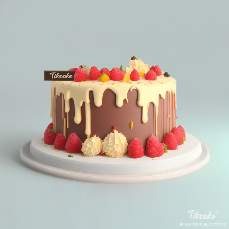 原创巧克力水果鲜奶蛋糕