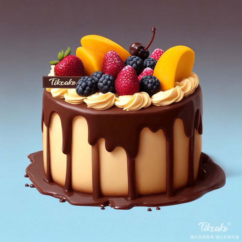 原创巧克力水果鲜奶蛋糕（二）