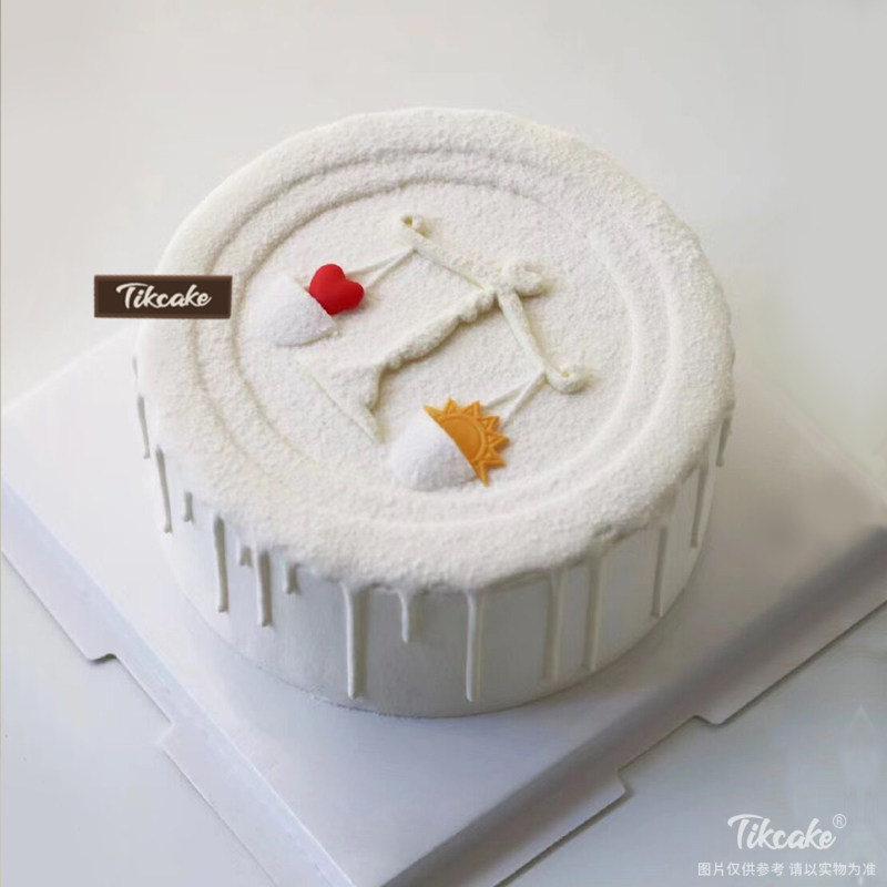 简约天秤座主题鲜奶蛋糕（9.23-10.23）