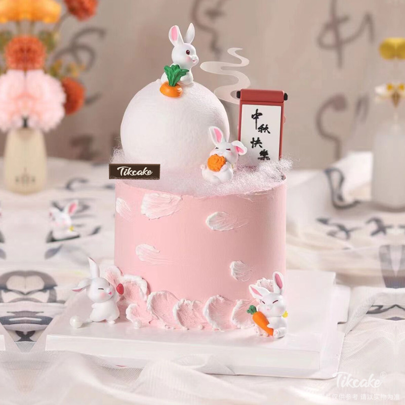 “玉兔呈祥”中秋主题蛋糕