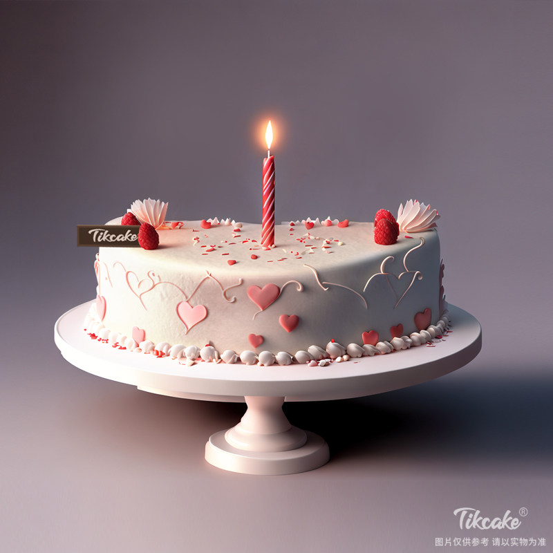 原创心形主题鲜奶蛋糕