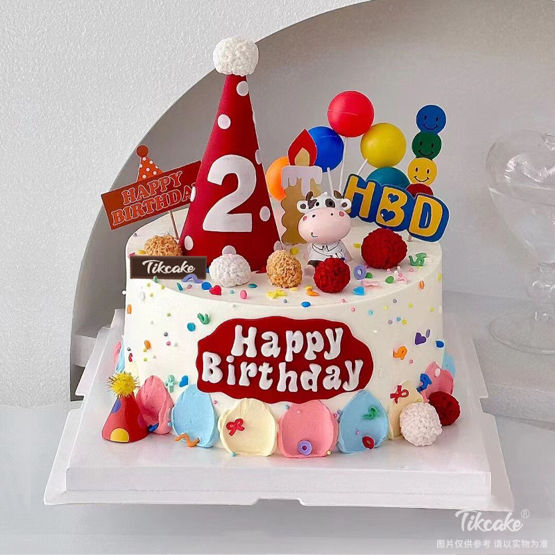 十二生肖牛主题鲜奶蛋糕