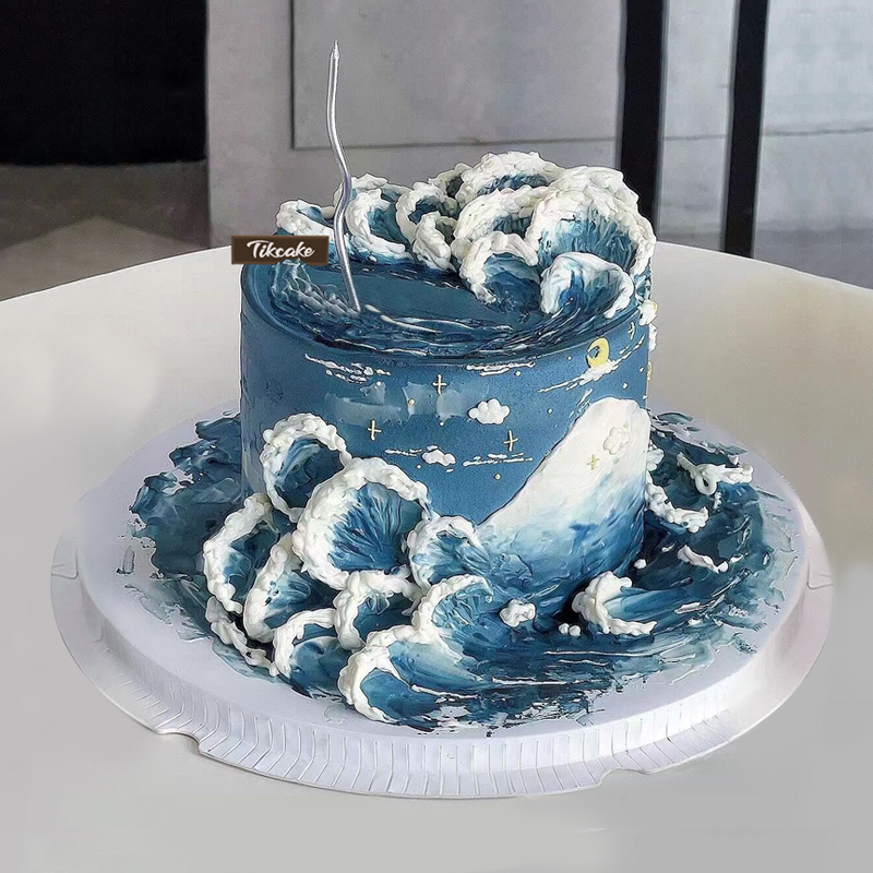 “潮起”海浪主题鲜奶蛋糕