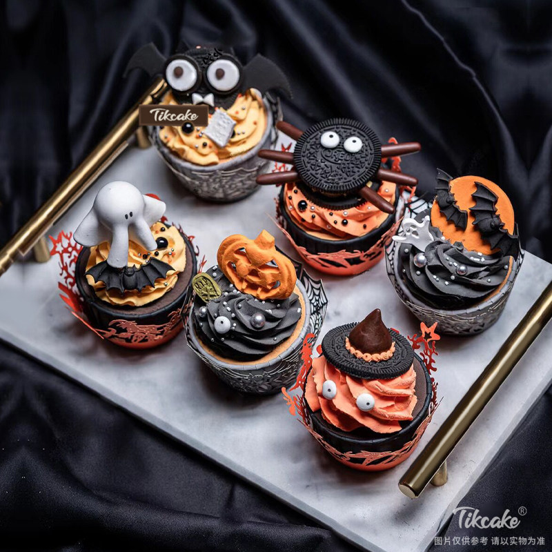 万圣节主题纸杯蛋糕（共6个）