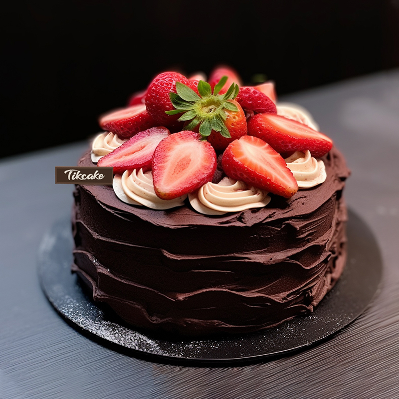 原创巧克力草莓鲜奶蛋糕