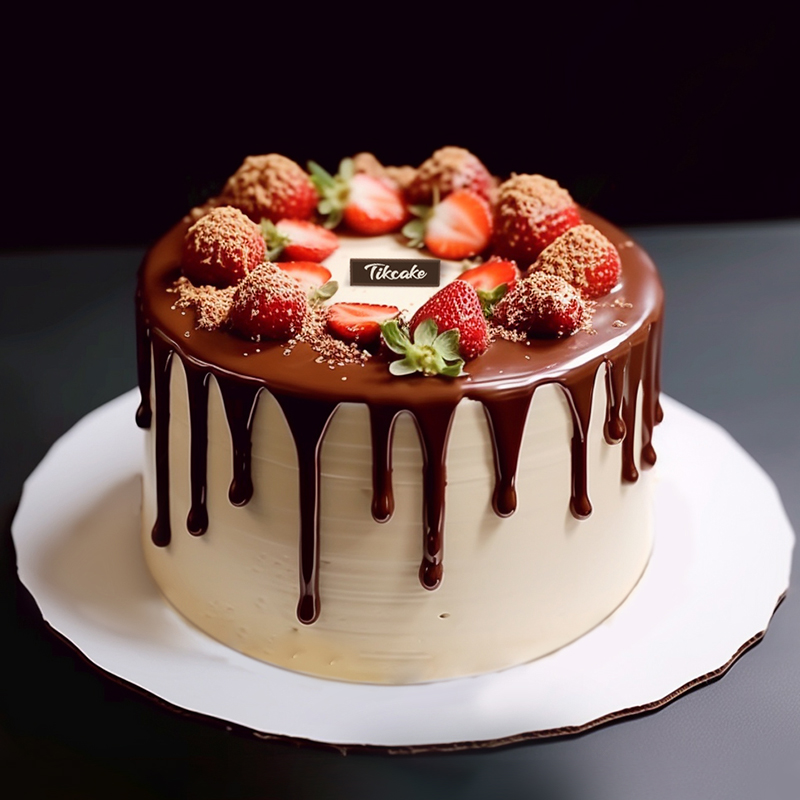 原创巧克力草莓鲜奶蛋糕（二）