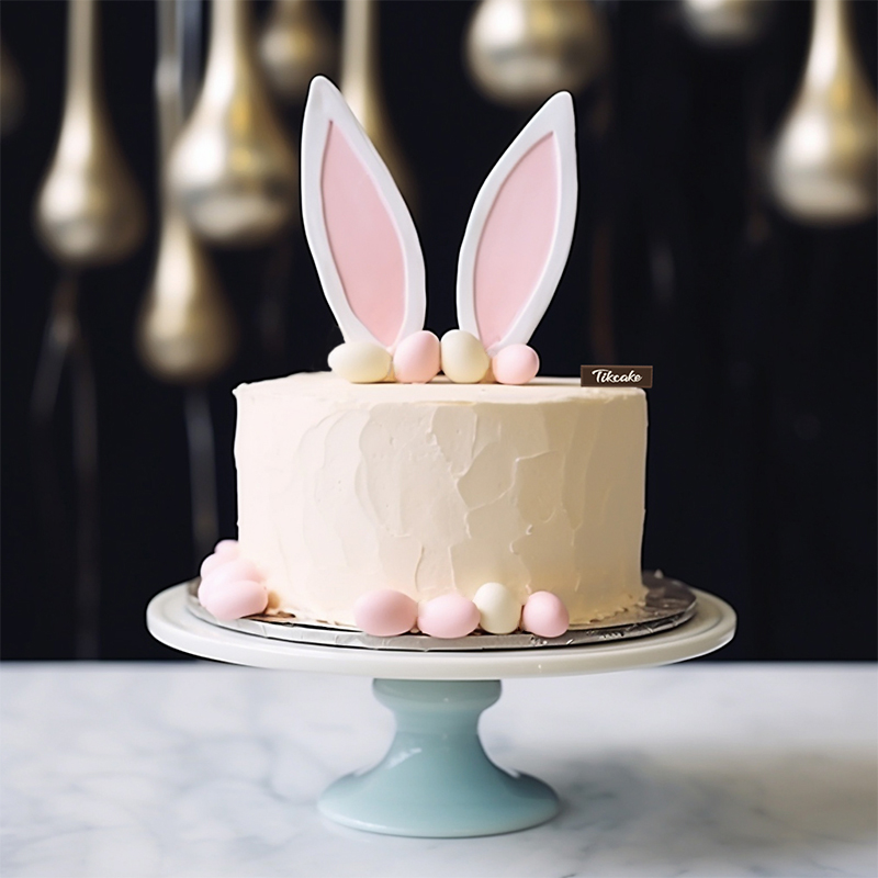 原创小兔子主题翻糖鲜奶蛋糕