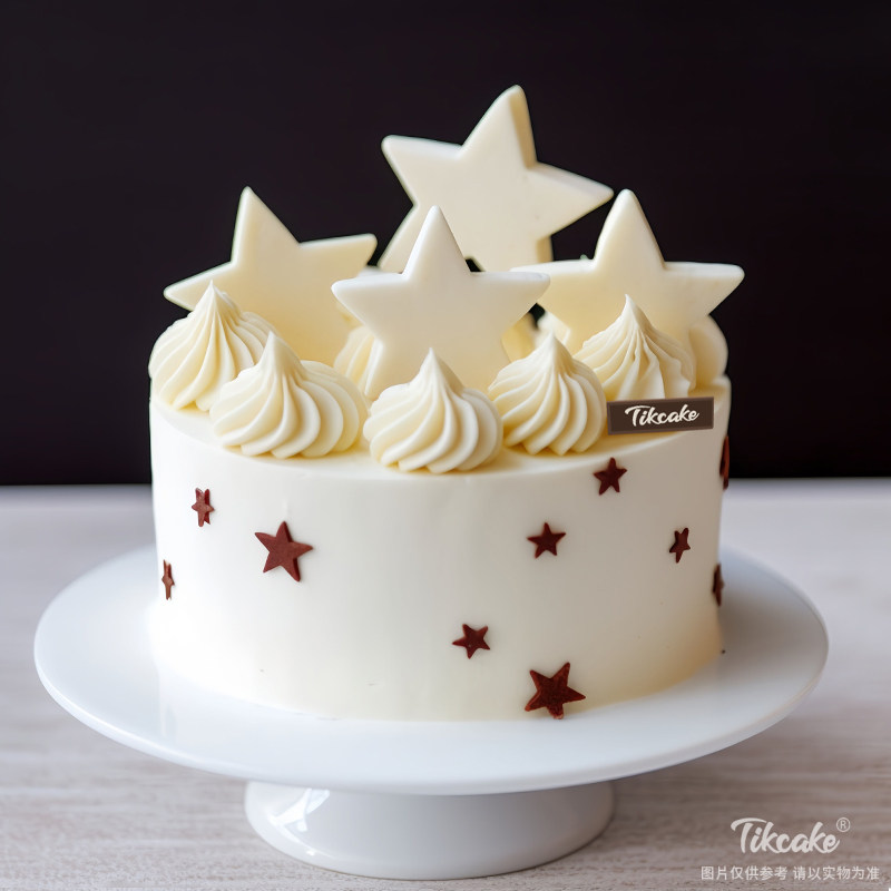 原创星星主题鲜奶蛋糕