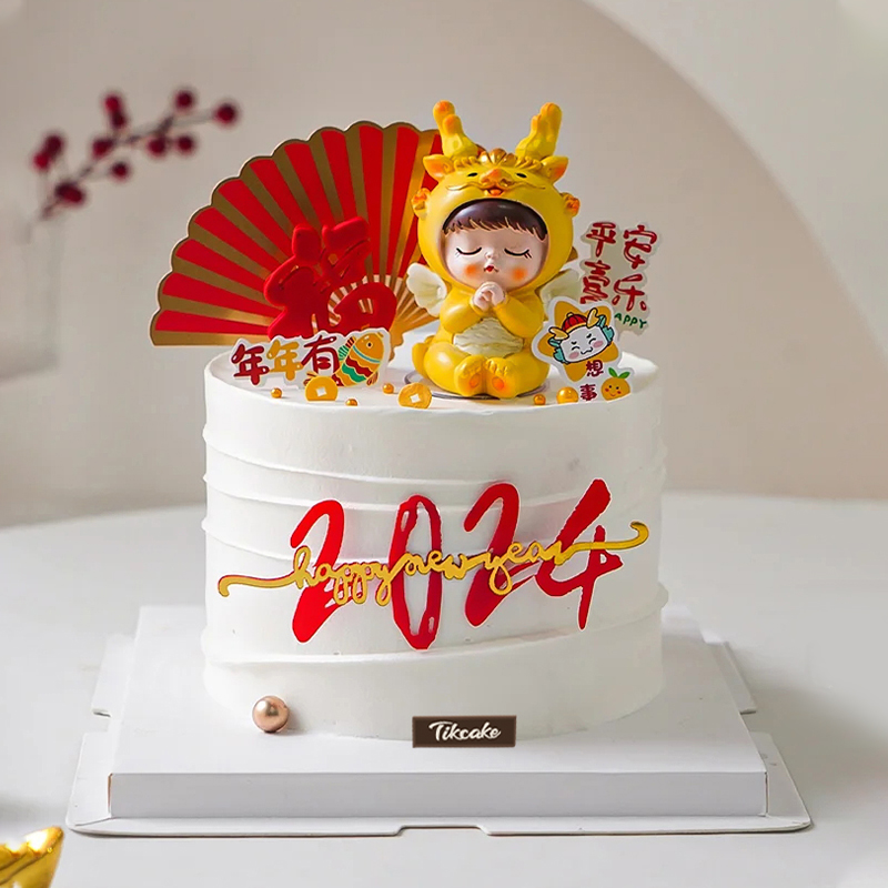 2024许愿龙宝宝主题新年蛋糕