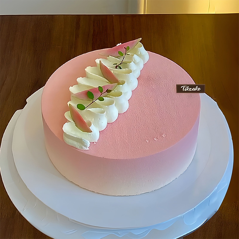 简约高级粉色系慕斯蛋糕