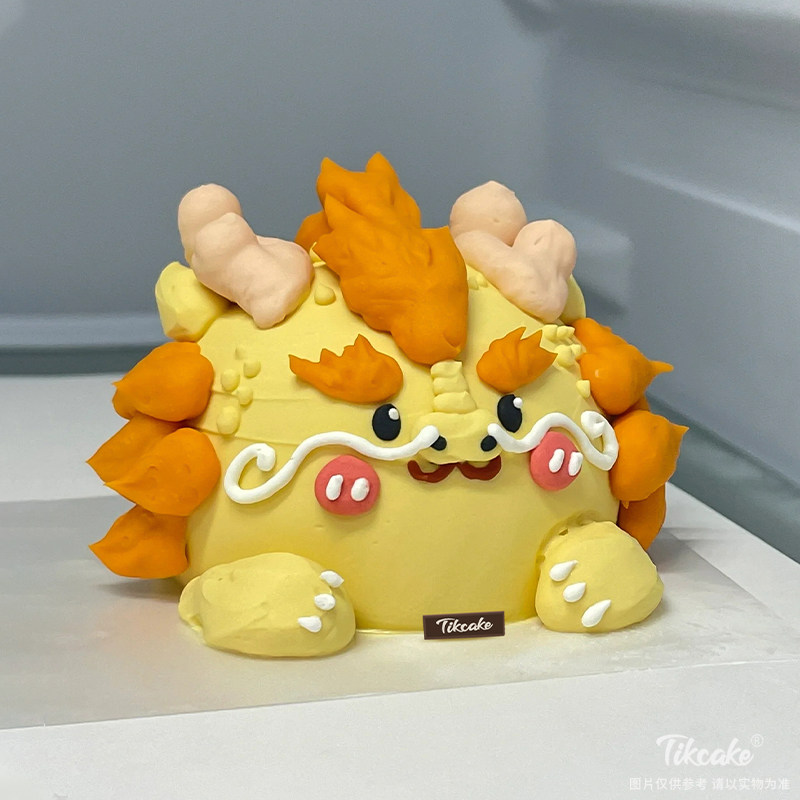 十二生肖龙立体奶油霜蛋糕