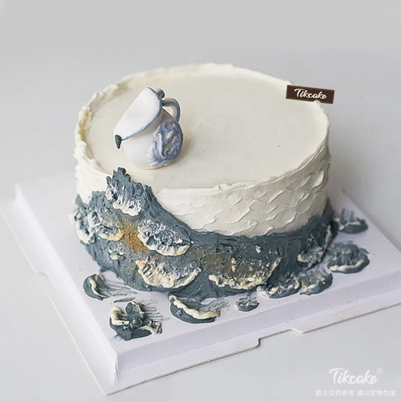 水瓶座主题男生版鲜奶蛋糕（1.20-2.18）