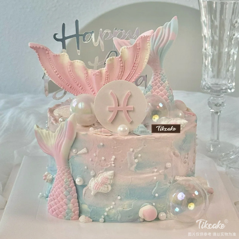 双鱼座浪漫粉主题鲜奶蛋糕（2.19-3.20）