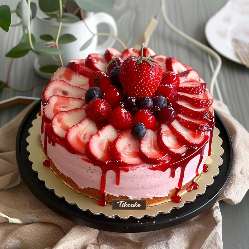 原创草莓鲜奶蛋糕（八）