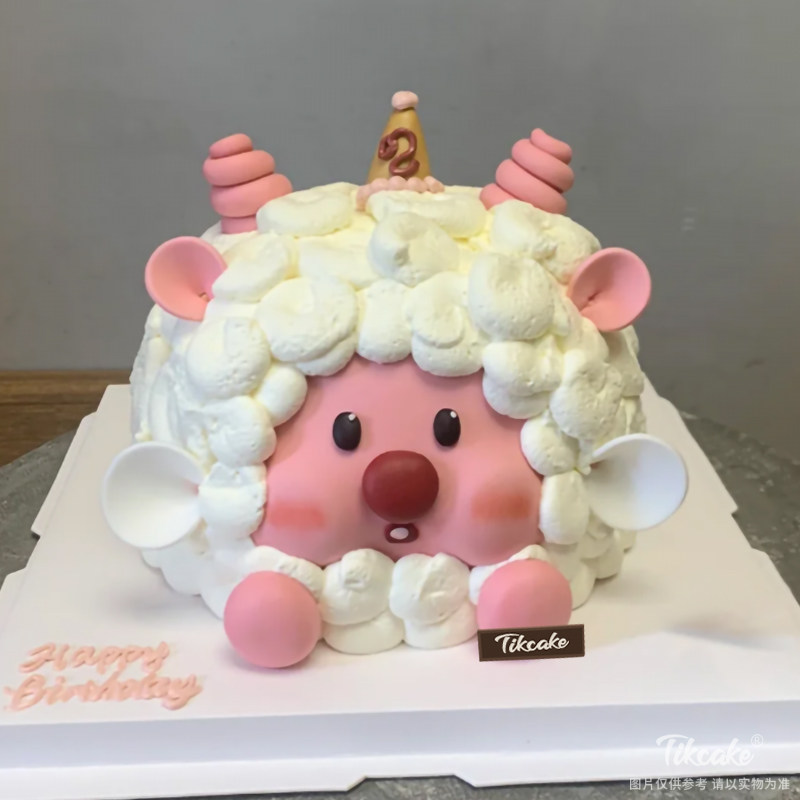 白羊座主题loopy翻糖鲜奶蛋糕（3.21-4.19）