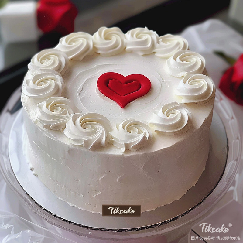 原创爱心主题鲜奶蛋糕（二）