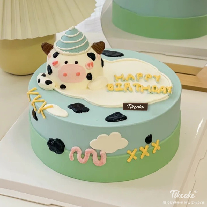 金牛座主题手绘鲜奶蛋糕（4.20-5.20）
