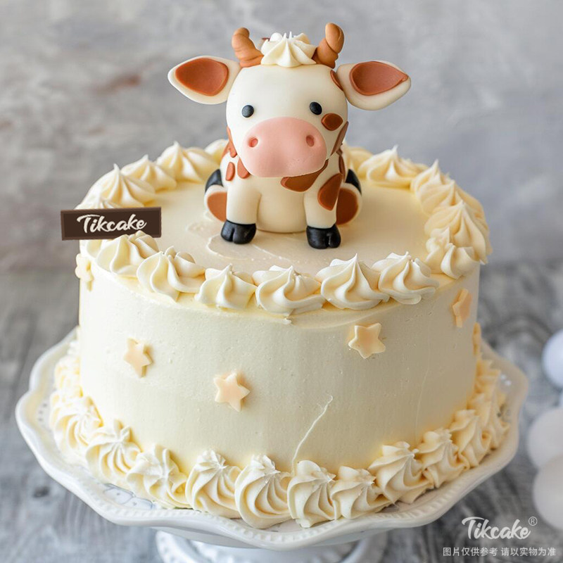 原创金牛座主题翻糖鲜奶蛋糕（4.20-5.20）